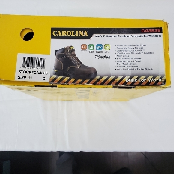 NIB CA3535 Carolina Men's Waterproof Insulated Composite Toe Dark Brown Size 11D - Picture 10 of 11